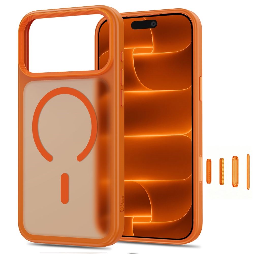 iPhone 18 Pro / 17 Pro Tech-Protect MagMat Case - MagSafe Compatible - Matte Orange