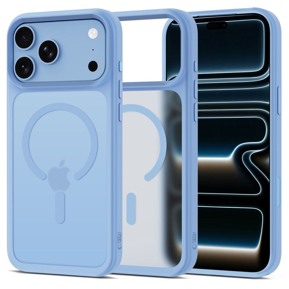 iPhone 18 Pro / 17 Pro Tech-Protect MagMat Case - MagSafe Compatible - Matte Light Blue