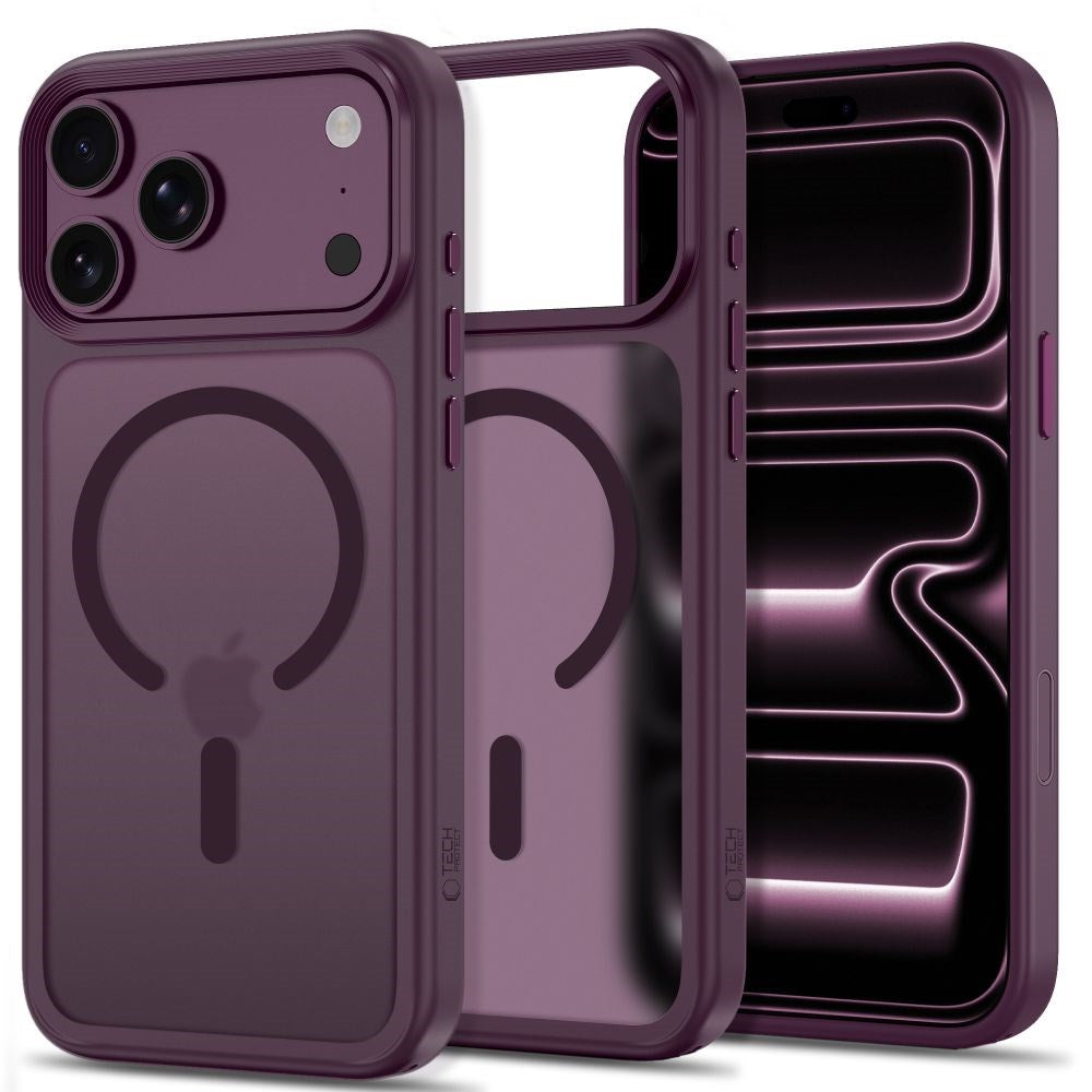 iPhone 18 Pro / 17 Pro Tech-Protect MagMat Case - MagSafe Compatible - Matte Red