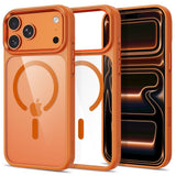 iPhone 18 Pro Max / 17 Pro Max Tech-Protect MagMat Case - MagSafe Compatible - Transparent / Orange