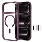 iPhone 18 Pro Max / 17 Pro Max Tech-Protect MagMat Case - MagSafe Compatible - Transparent / Red