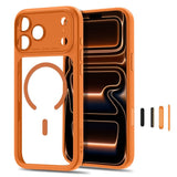 iPhone 18 Pro / 17 Pro Tech-Protect MagPeak Case - MagSafe Compatible - Orange / Transparent