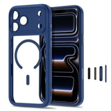 iPhone 18 Pro Max / 17 Pro Max Tech-Protect MagPeak Case - MagSafe Compatible - Dark Blue / Transparent