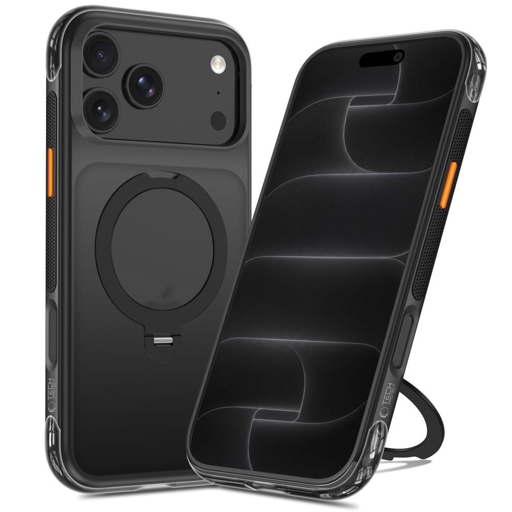 iPhone 18 Pro Max / 17 Pro Max Tech-Protect MagAir Stand Case with Kickstand - MagSafe Compatible - Matte Black