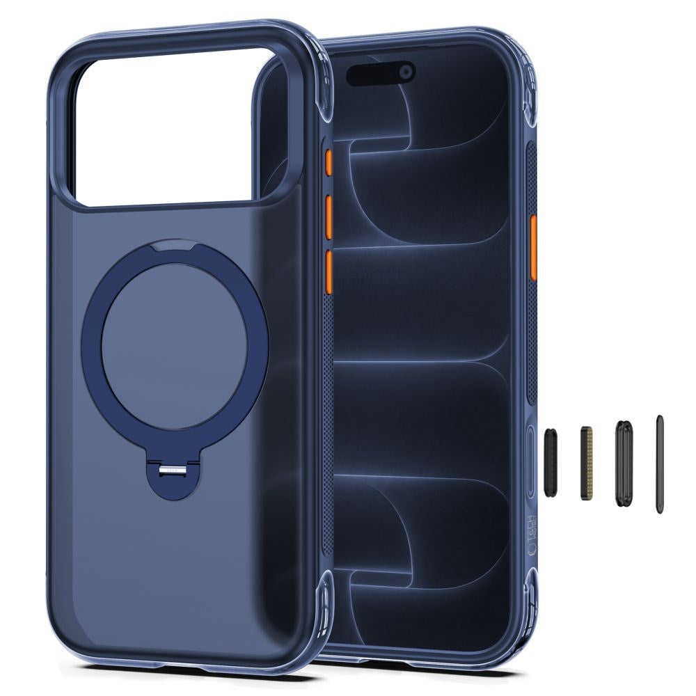 iPhone 18 Pro Max / 17 Pro Max Tech-Protect MagAir Stand Case with Kickstand - MagSafe Compatible - Matte Blue