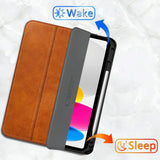 iPad 11" (2025) / 10.9" (2024 / 2022) Tech-Protect Fleece Flip Case - Brown