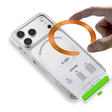 Tech-Protect MagSafe Compatible Magnetic Ring with Installation Frame - 2 pcs - Orange / Black