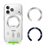 Tech-Protect MagSafe Compatible Magnetic Ring with Installation Frame - 2 pcs - Silver / Blue