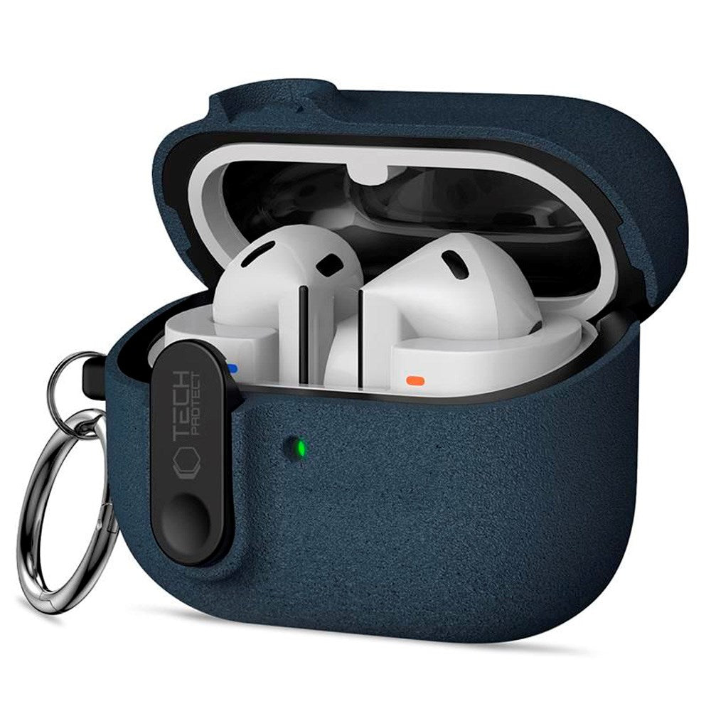 Samsung Galaxy Buds 3 / 3 Pro / 3 FE Tech-Protect Slim Hook Case with Carabiner – Blue