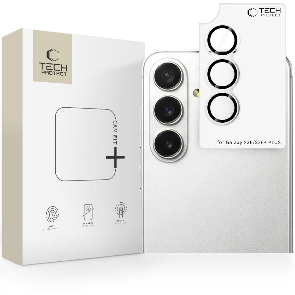 Samsung Galaxy S26 / S26+ (Plus) Tech-Protect Camring Fit+ Camera Lens Protector - Transparent