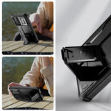 Samsung Galaxy A36 (5G) Tech-Protect Kevlar Pro Hard Plastic Case w. Screen Protector & Kickstand - Black