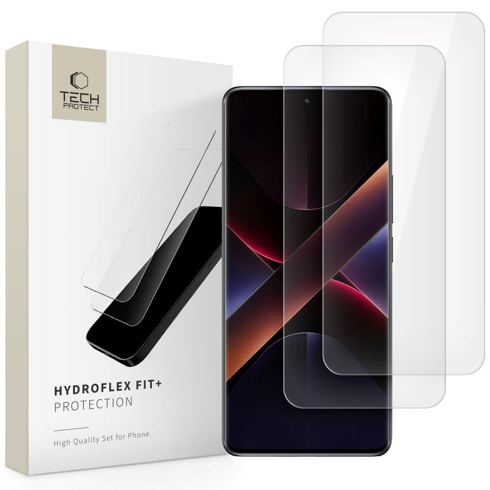 Xiaomi Redmi Note 14 Pro (5G) / Pro+ Tech-Protect Hydroflex Fit+ Screen Protection Film - 2 pcs - Transparent