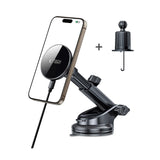 Tech-Protect 15W Magnetic Wireless Car Charger - Dashboard & Vent Mount - MagSafe Compatible - Black