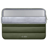 Tech-Protect Fluffy MacBook / Laptop 15-16" (27 x 38cm) Sleeve with Extra Zipper Pocket - Dark Green