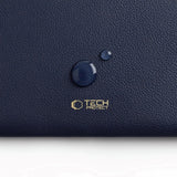 Tech-Protect MacBook / Laptop 15-16" Faux Leather Sleeve with Lined Inside - Navy Blue