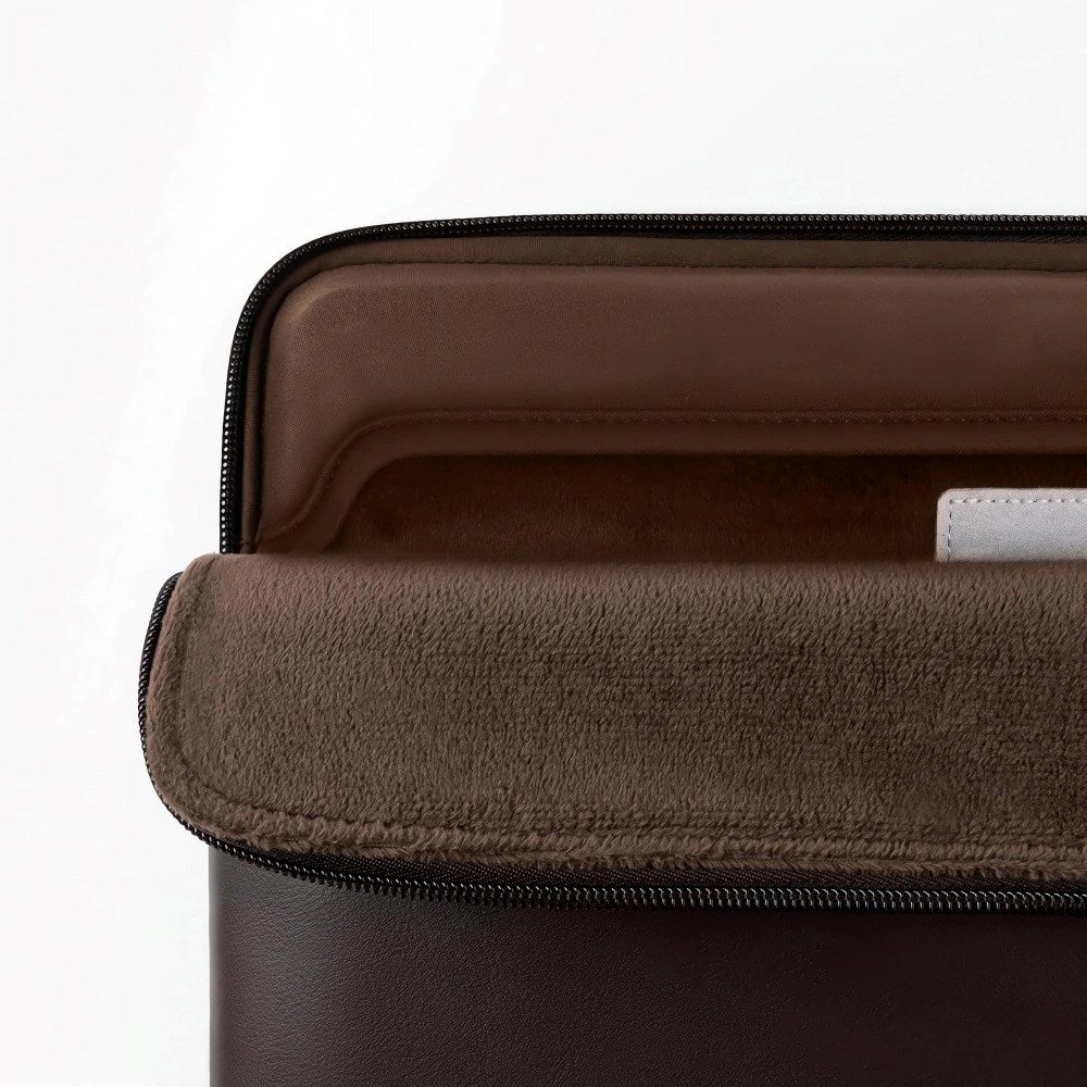 Tech-Protect MacBook / Laptop 15-16" Faux Leather Sleeve with Lined Inside - Chocolate