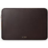 Tech-Protect MacBook / Laptop 15-16" Faux Leather Sleeve with Lined Inside - Chocolate