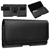 Tech-Protect Universal Faux Leather Phone Pouch - Dimensions (17.5 x 9 x 2.8 cm) - Black