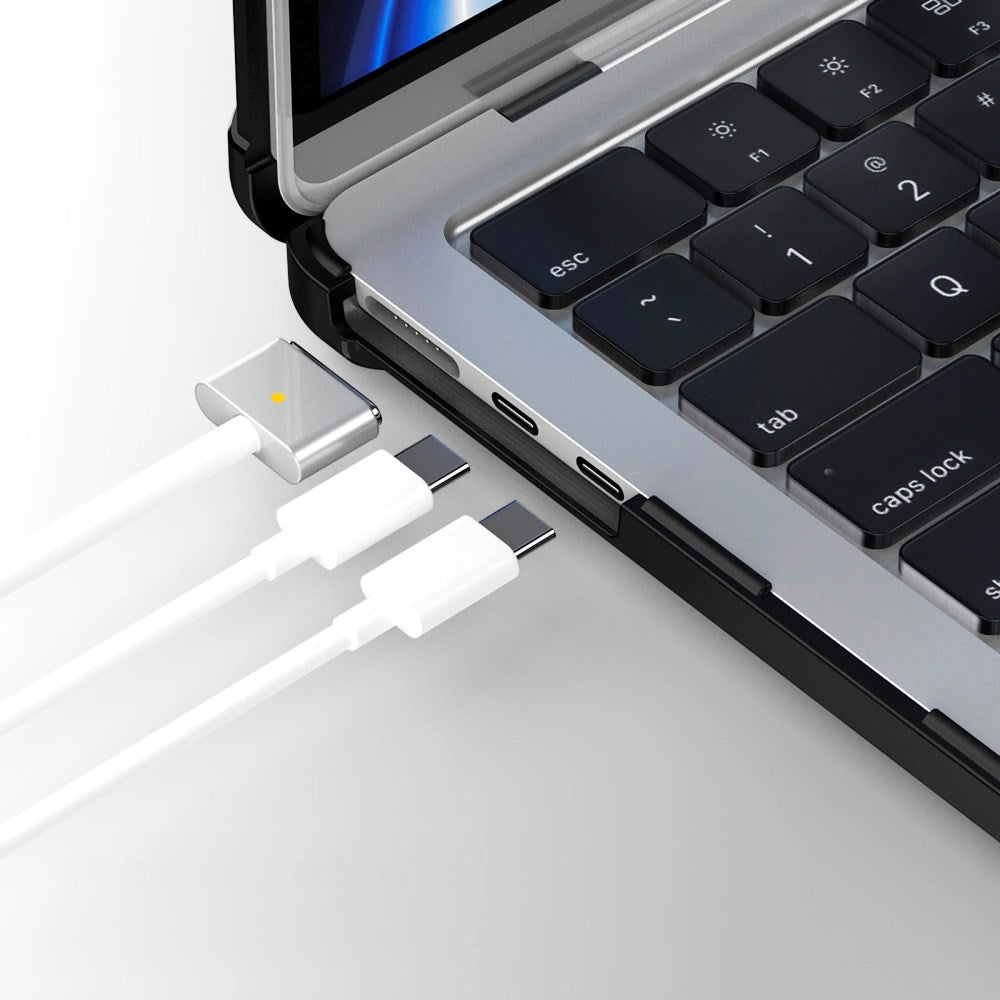 MacBook Air 13" M2 / M3 / M4 (2022 - 2025) Tech-Protect SmartShell Pro Case - Black / Transparent