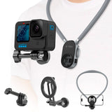 Tech-Protect Magnetic Neck Holder for Mobile / GoPro Camera / DJI Camera - MagSafe Compatible - Grey