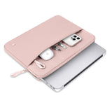 Tech-Protect MacBook / Laptop 13-14" Sleeve with Lined Inside & Pocket - Pink