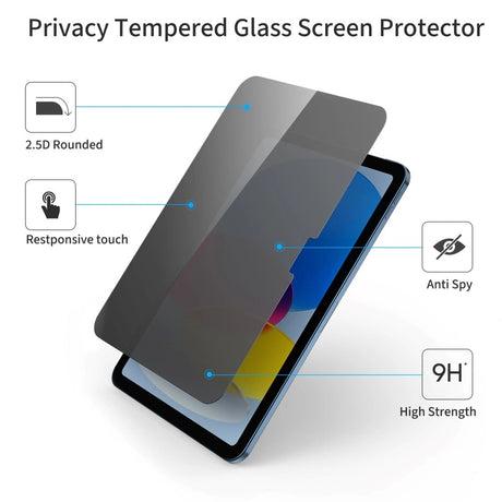 Tech-Protect Glass Spy+ iPad 11" (2025) / 10.9" (2024/2022) Tempered Glass Screen Protector - Privacy Function
