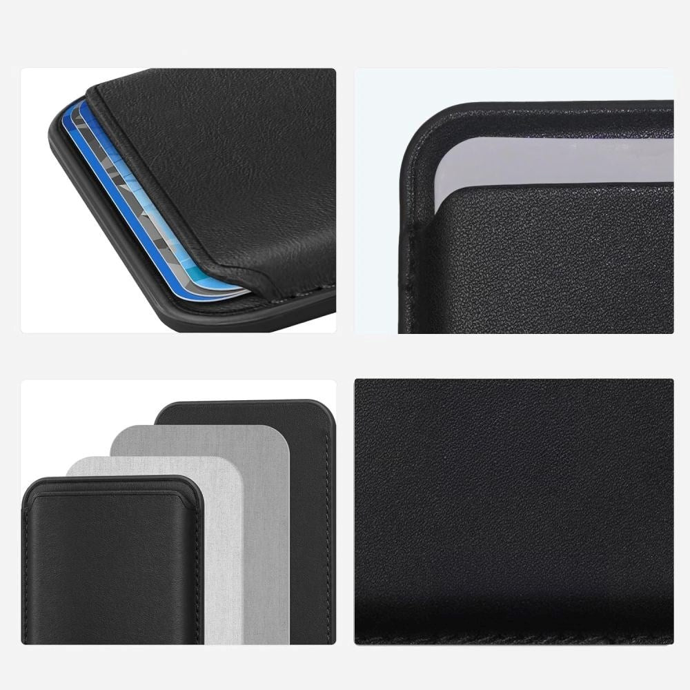 Tech-Protect MagWallet Vegan Leather Card Holder - MagSafe Compatible - Black