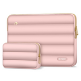 Tech-Protect Puffy MacBook / Laptop 15-16" Sleeve with Small Bag - Pink