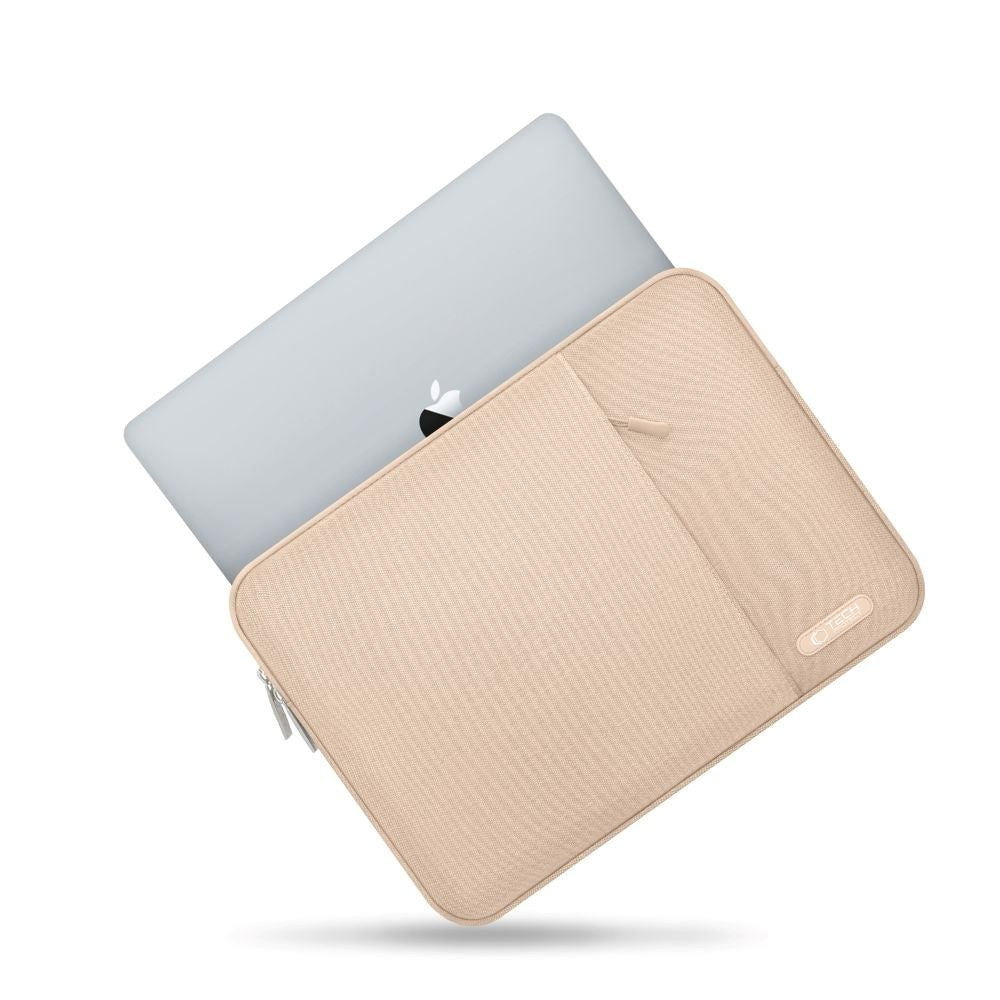 Tech-Protect Sleevy MacBook/Laptop 13-14" Sleeve with Pocket - Beige