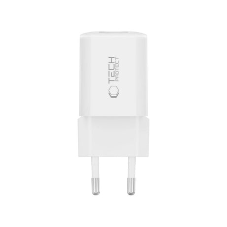 Tech-Protect 33W Wall Charger with 1x USB-A & 1x USB-C - White