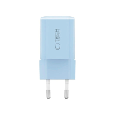 Tech-Protect 33W Wall Charger with 1x USB-A & 1x USB-C - Blue