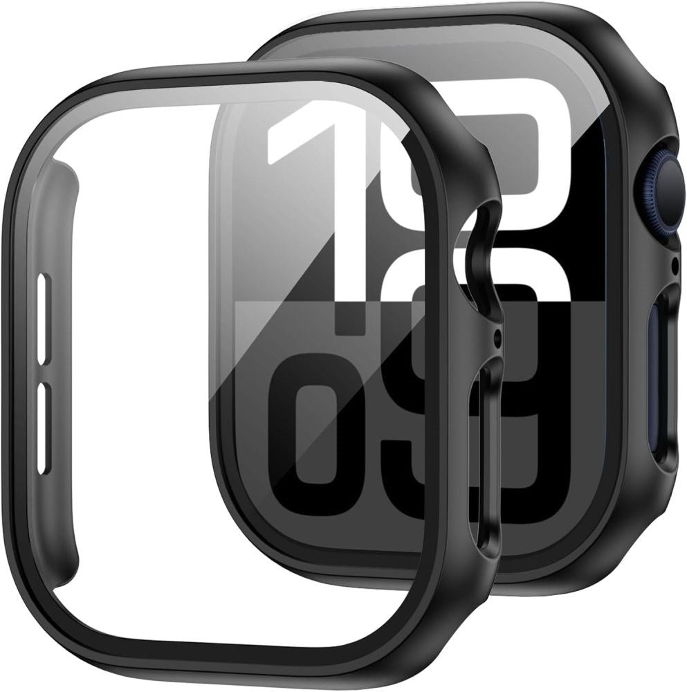 Apple Watch 11 / 10 Tech-Protect DEFENSE360 Smartwatch Case w. Screen protector - 42mm - Black