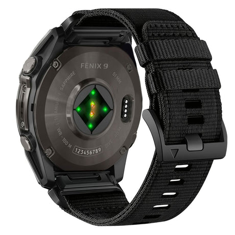 Universal Garmin 26mm QuickFit Tech-Protect Classic Nylon Strap - Black