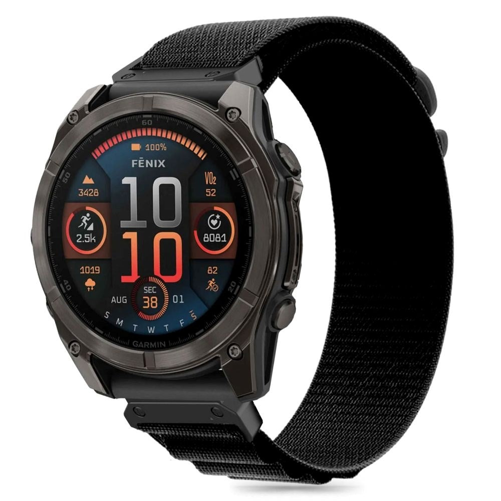 Universal Garmin 22mm QuickFit Tech-Protect Nylon Pro Strap - Black