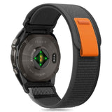 Universal Garmin 22mm QuickFit Tech-Protect Nylon Strap - Black / Orange