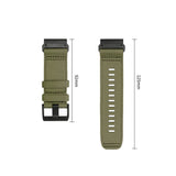 Universal Garmin 26mm QuickFit Tech-Protect Classic Nylon Strap - Green
