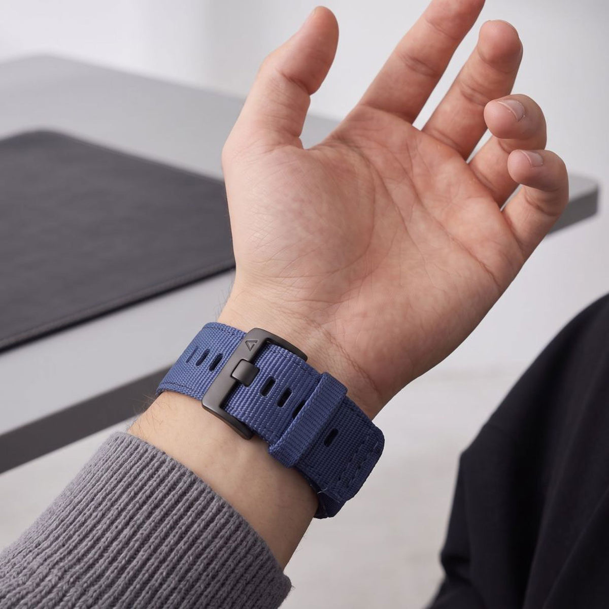 Universal Garmin 26mm QuickFit Tech-Protect Classic Nylon Strap - Blue