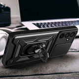 Samsung Galaxy A57 Tech-Protect Camshield Case with Magnetic Ring & Stand Function - Black