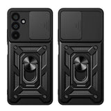 Samsung Galaxy A37 Tech-Protect Camshield Case with Magnetic Ring & Stand Function - Black