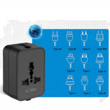 Tech-Protect TA300 Travel Adapter - EU / UK / US / AU - Black