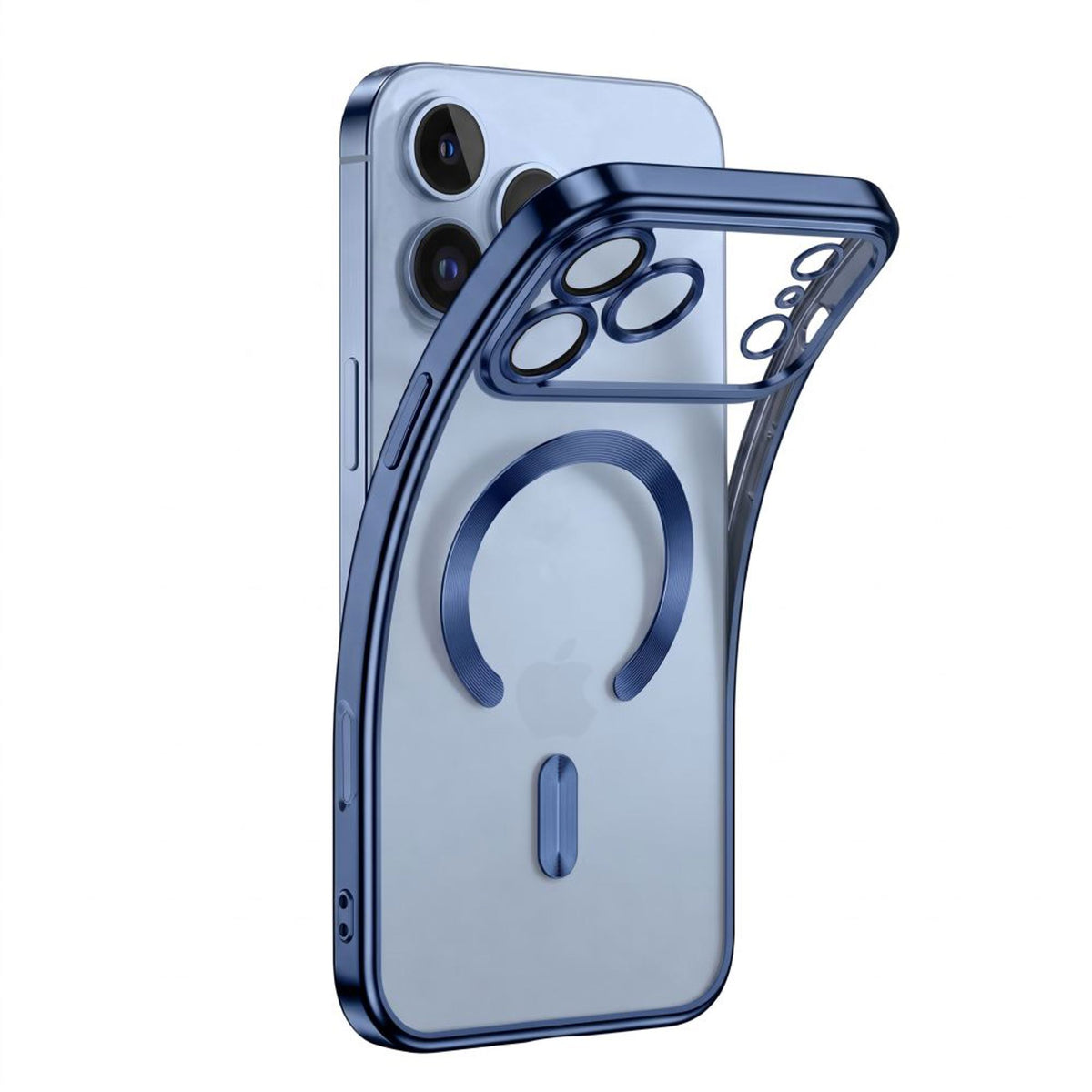iPhone 18 Pro Max / 17 Pro Max Tech-Protect MagFlex Case - MagSafe Compatible - Blue / Transparent