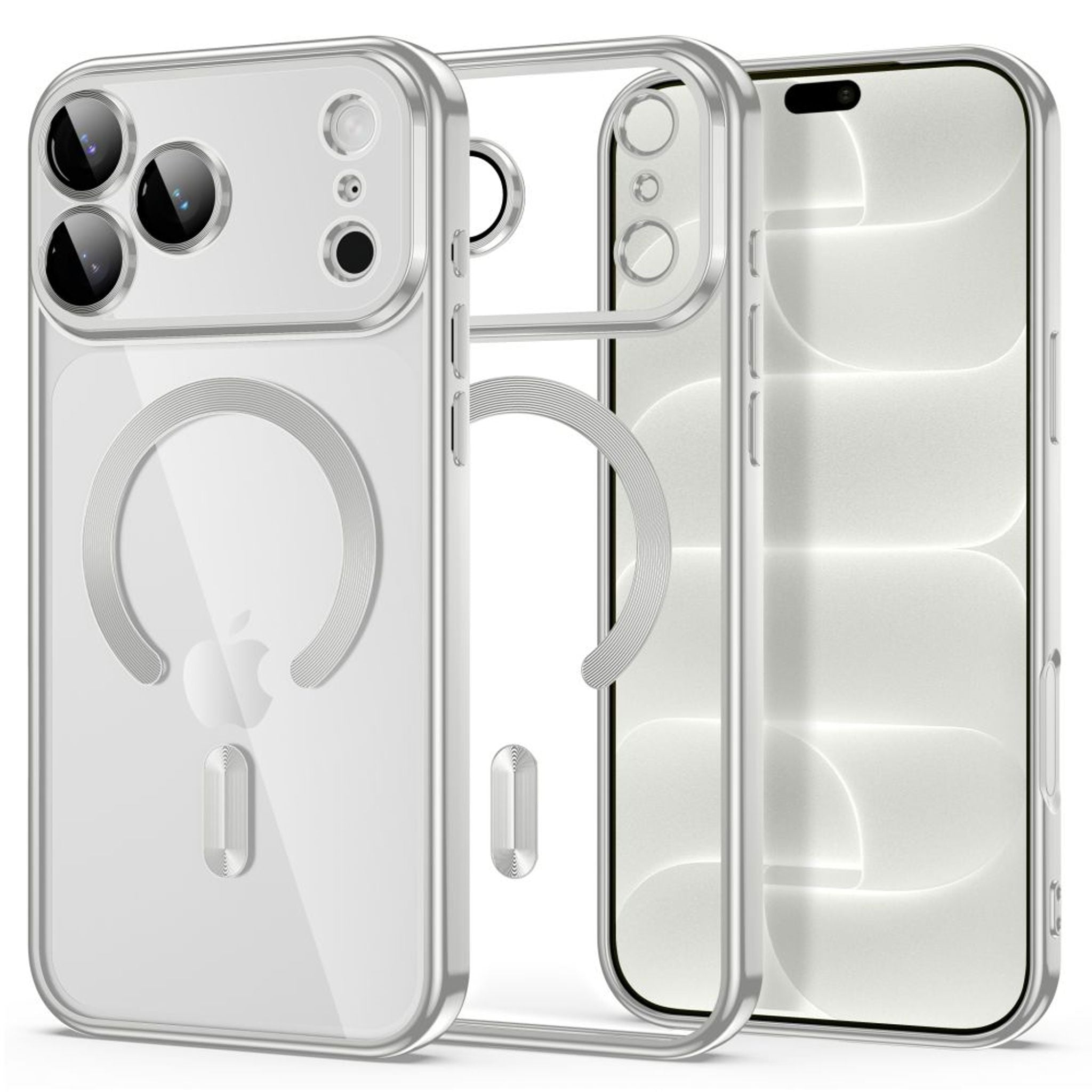 iPhone 18 Pro / 17 Pro Tech-Protect MagFlex Case - MagSafe Compatible - Silver / Transparent
