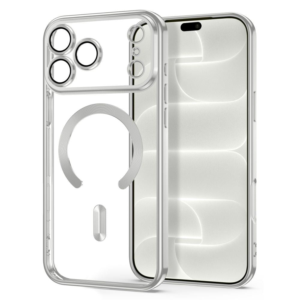 iPhone 18 Pro Max / 17 Pro Max Tech-Protect MagFlex Case - MagSafe Compatible - Silver / Transparent