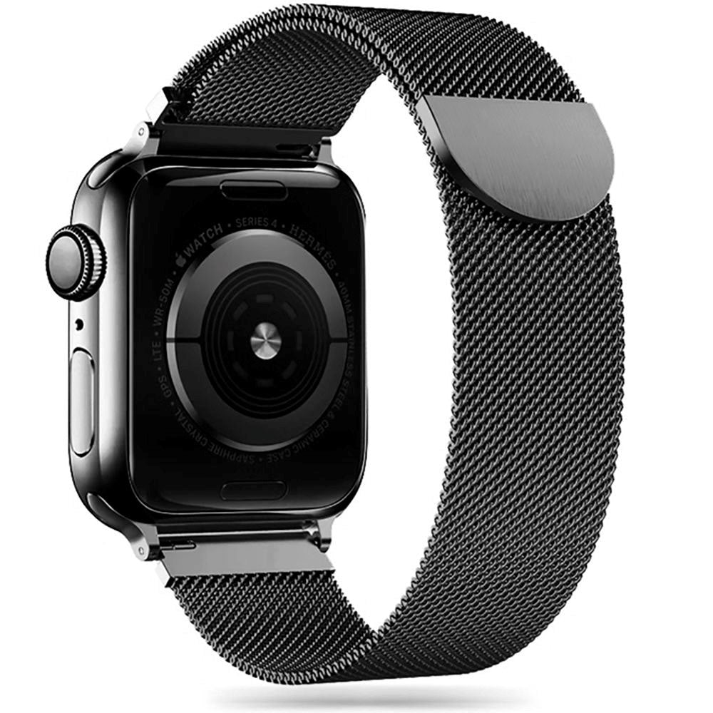 Apple Watch (42/44/SE/45/46/49mm) Tech-Protect Milanese Band Stainless Steel Strap - Black