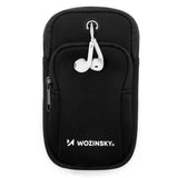 Wozinsky Running Armband with 2 Pockets Black (Max. Mobile 170 x 80 mm)