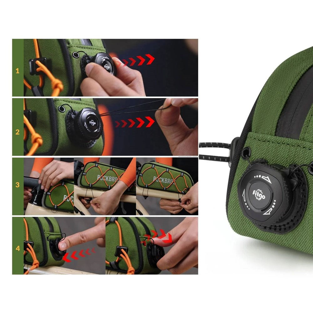 Rockbros Bike Frame Bag - 0.7L - Green