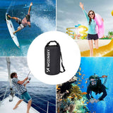 Wozinsky Waterproof Bag with Strap - 10L - Black