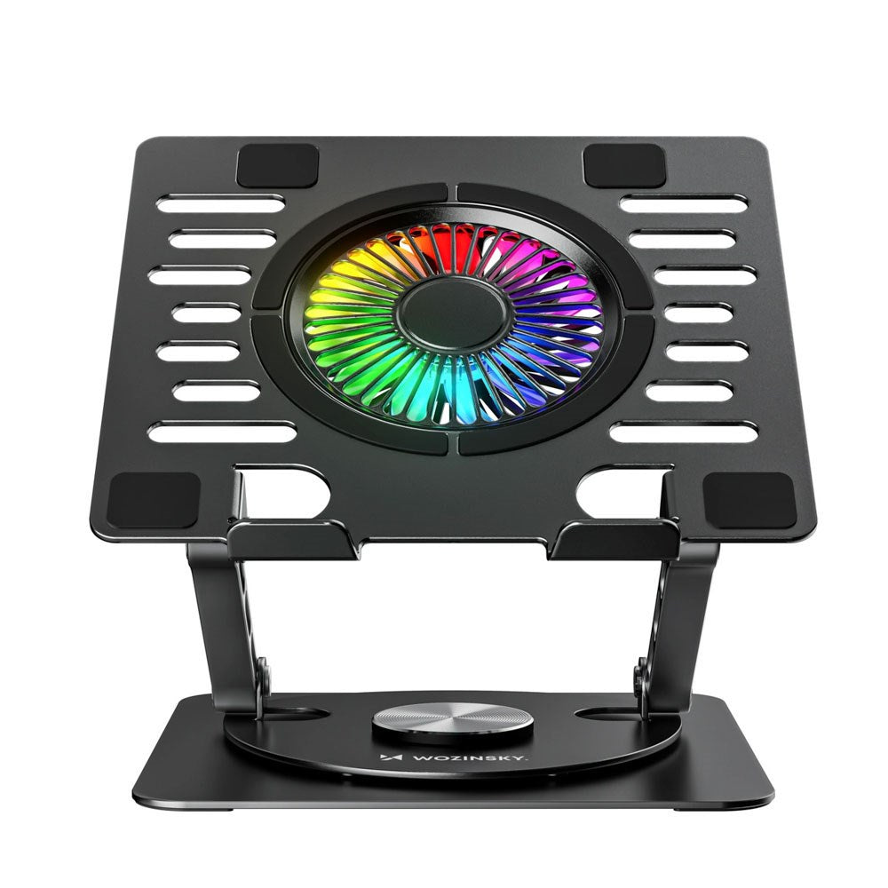 Wozinsky CoolBase Laptop / Tablet Stand with RGB Light & Cooling - Black