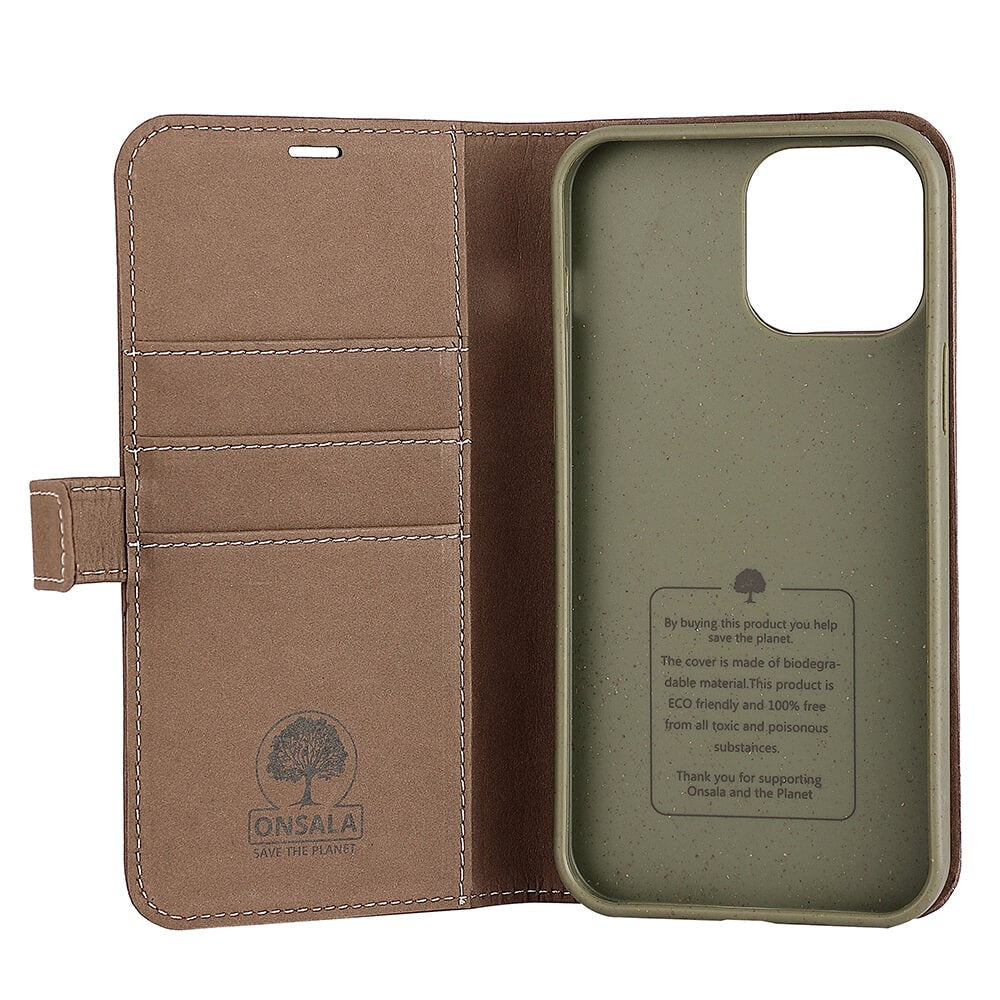 iPhone 13 Pro Max GEAR Onsala Eco Wallet - Degradable Wallet Case - Brown