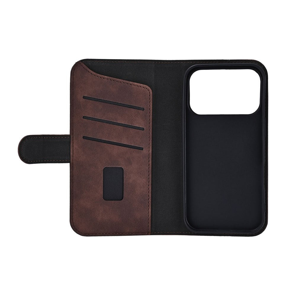 iPhone 17 Pro GEAR Faux Leather Flip Case - MagSafe Compatible - Brown